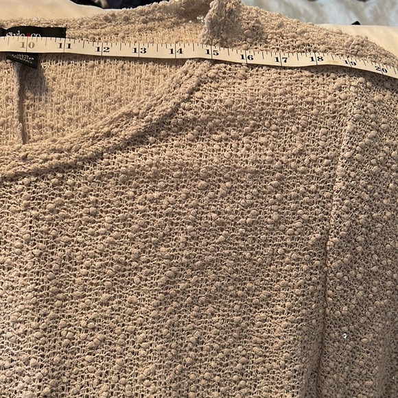 Batwing sleeve Sparkling Sand color Light Sweater Top sz XL Excellent Condition - Picture 10 of 10